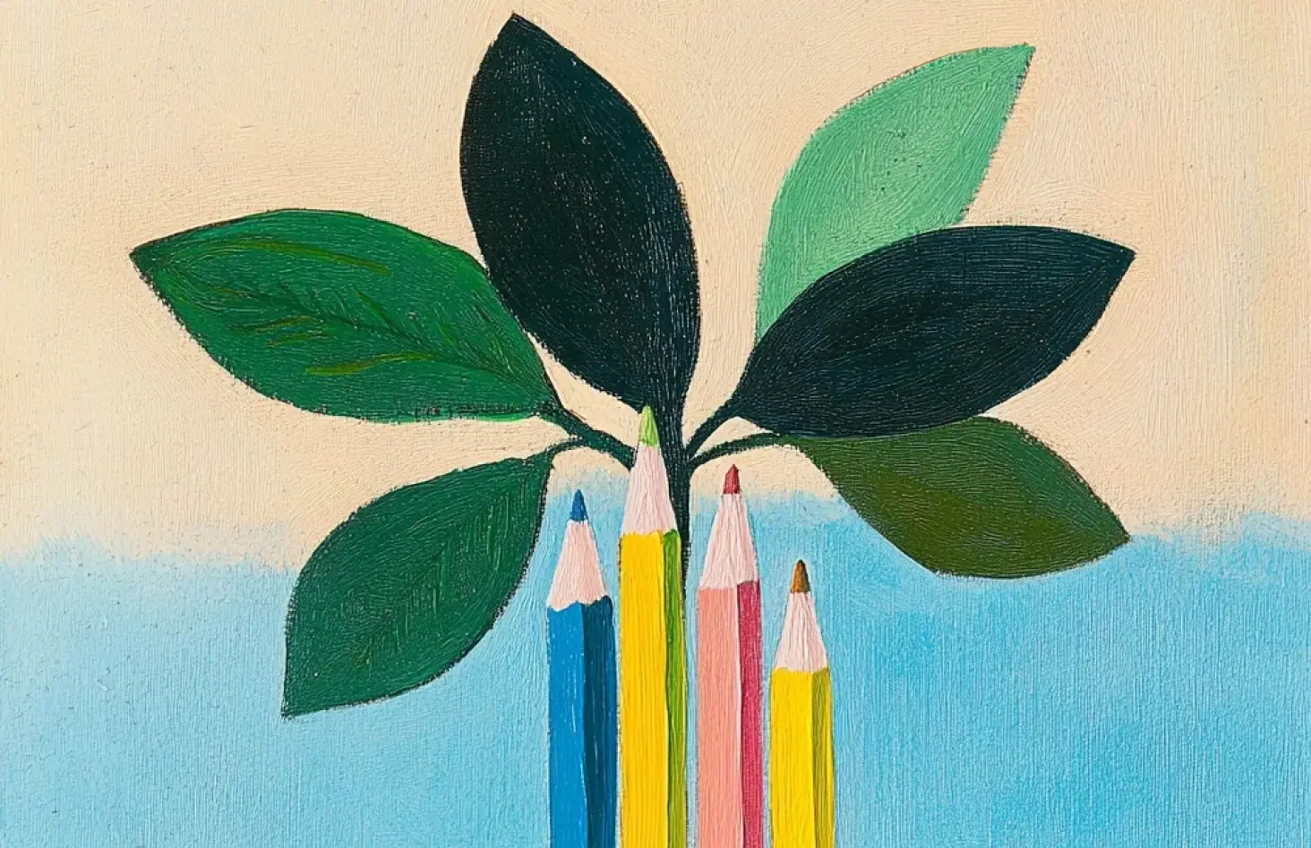 Pencil Plant Illustration